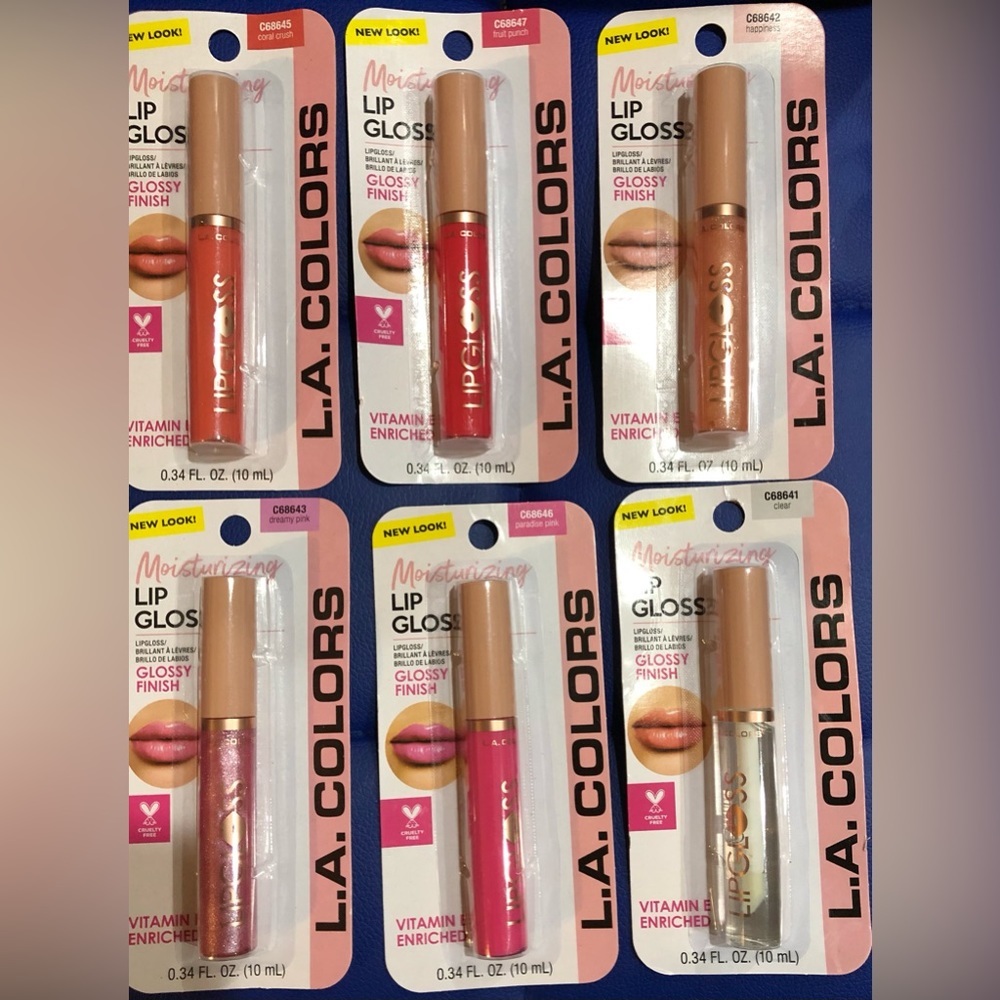 3pack‎ assorted moisturizing vitamin E enriched glossy finish lip glosses new